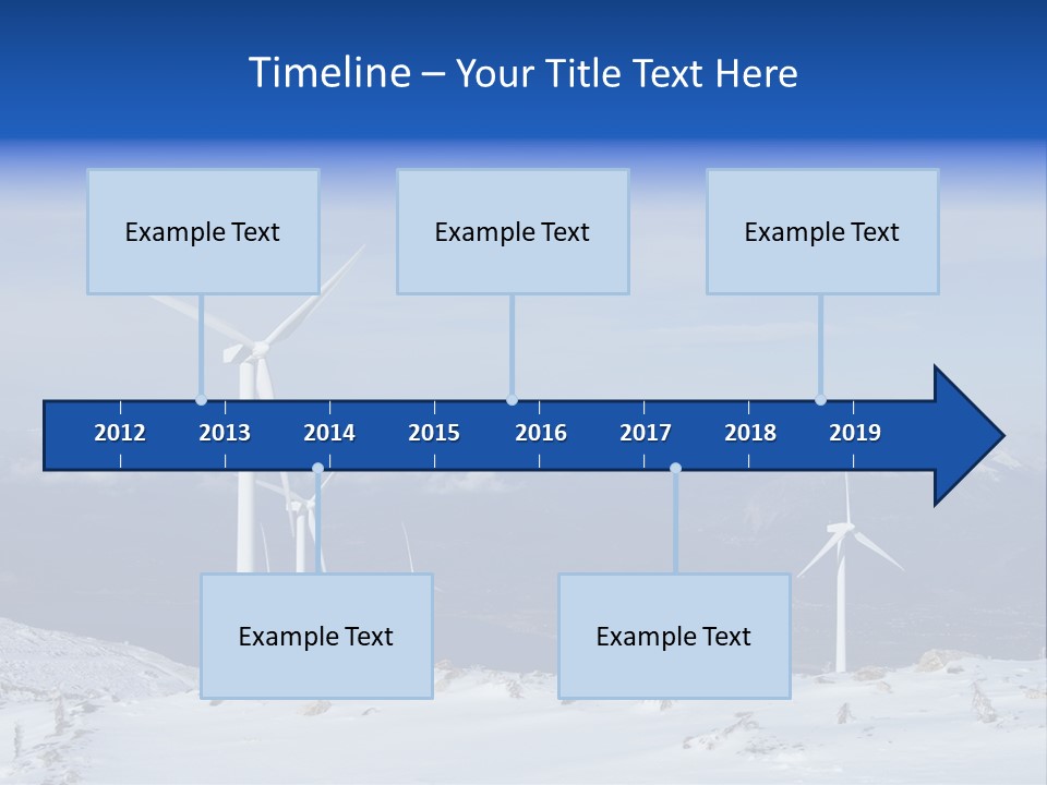 Windturbine Winter Windmill PowerPoint Template