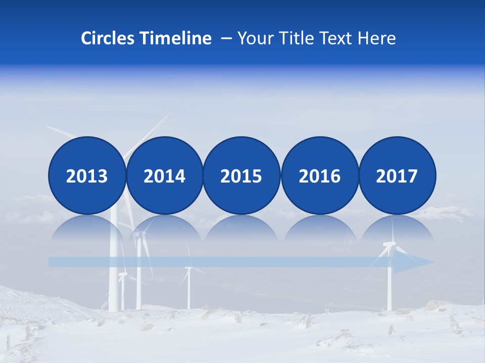 Windturbine Winter Windmill PowerPoint Template