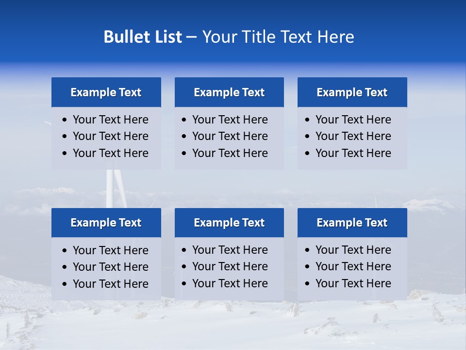 Windturbine Winter Windmill PowerPoint Template