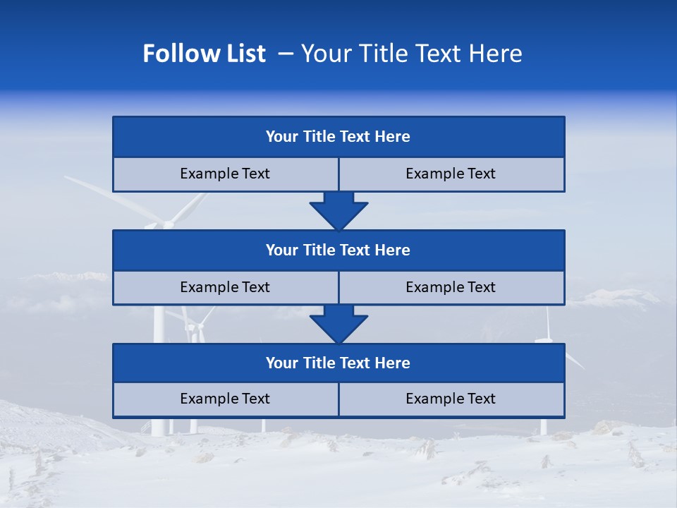 Windturbine Winter Windmill PowerPoint Template