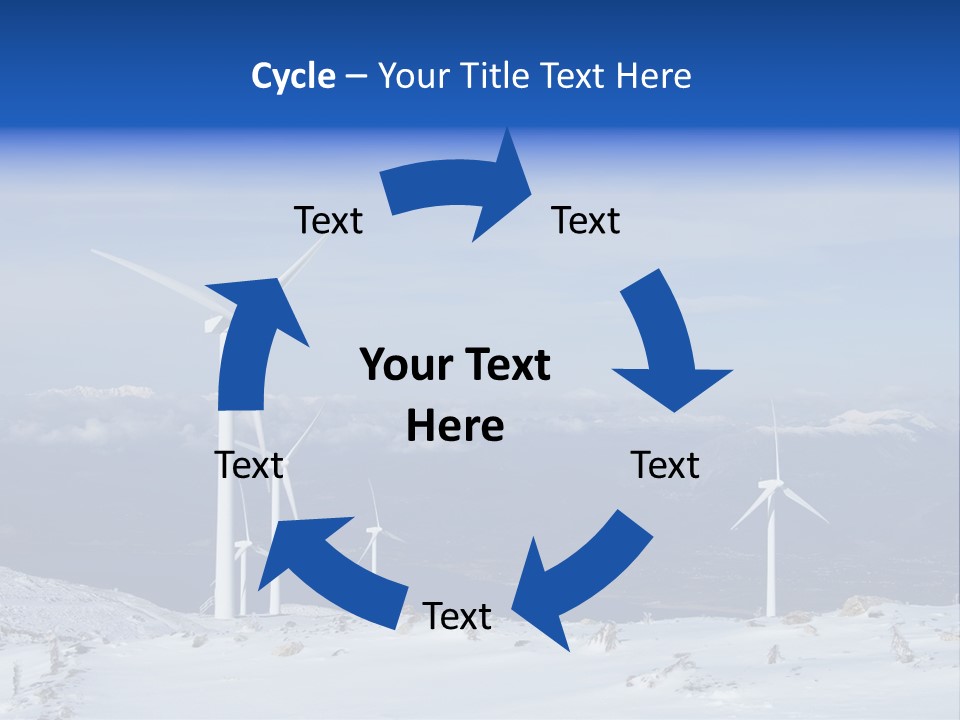 Windturbine Winter Windmill PowerPoint Template