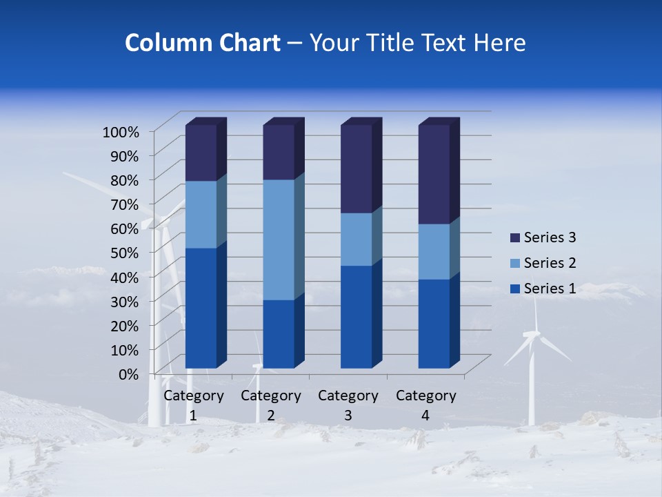 Windturbine Winter Windmill PowerPoint Template