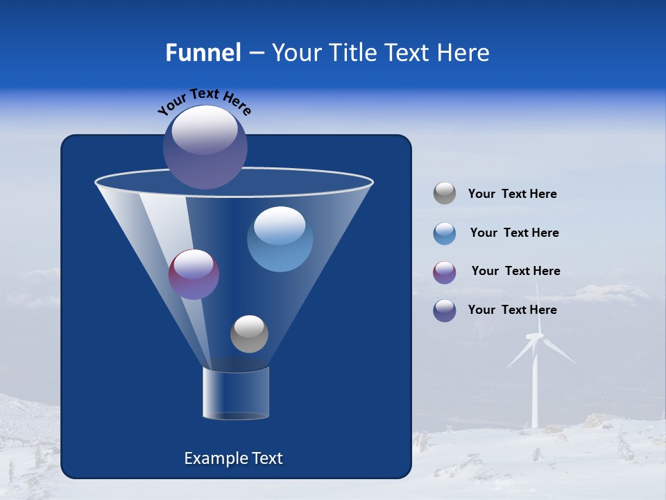 Windturbine Winter Windmill PowerPoint Template