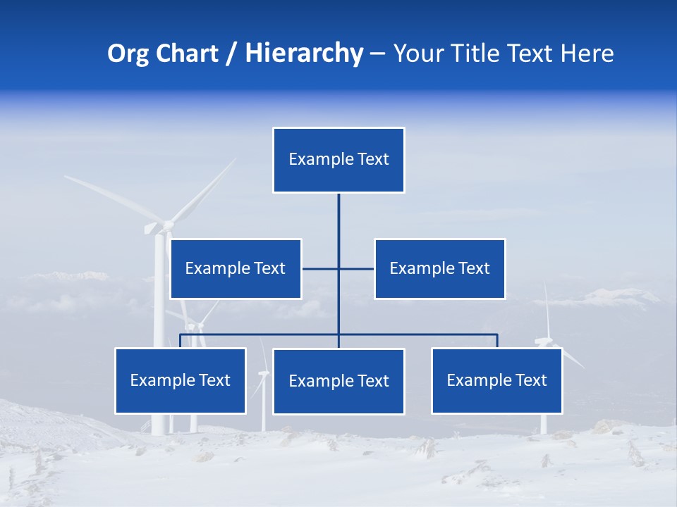 Windturbine Winter Windmill PowerPoint Template