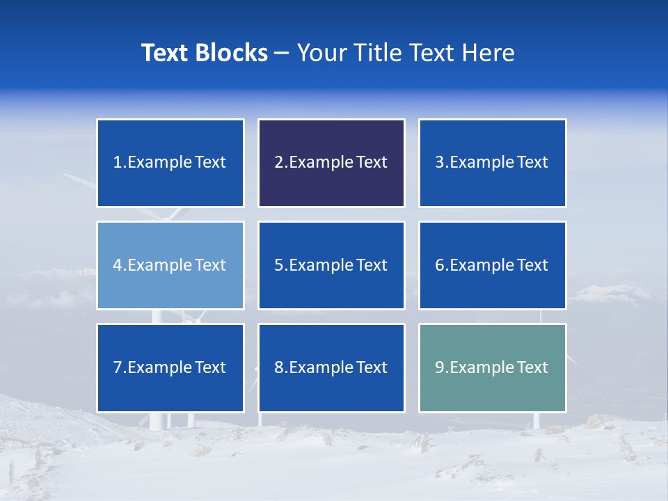 Windturbine Winter Windmill PowerPoint Template