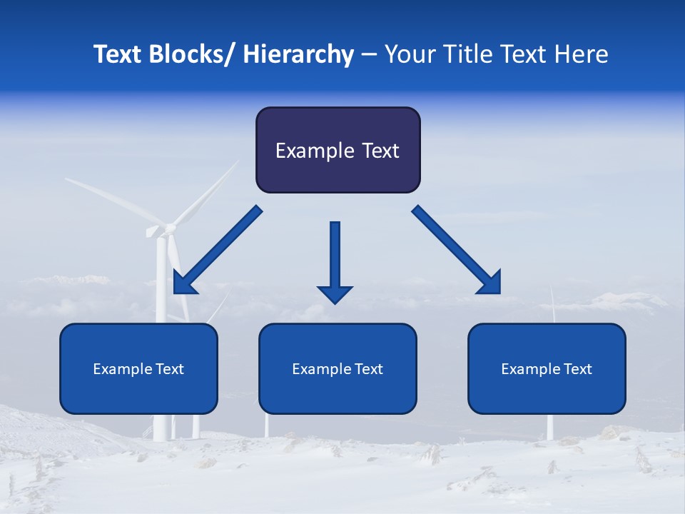 Windturbine Winter Windmill PowerPoint Template