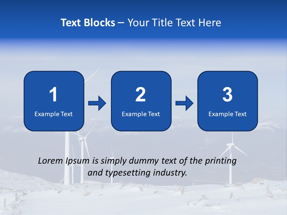 Windturbine Winter Windmill PowerPoint Template