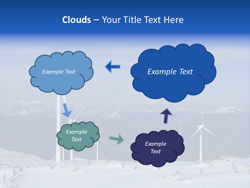 Windturbine Winter Windmill PowerPoint Template