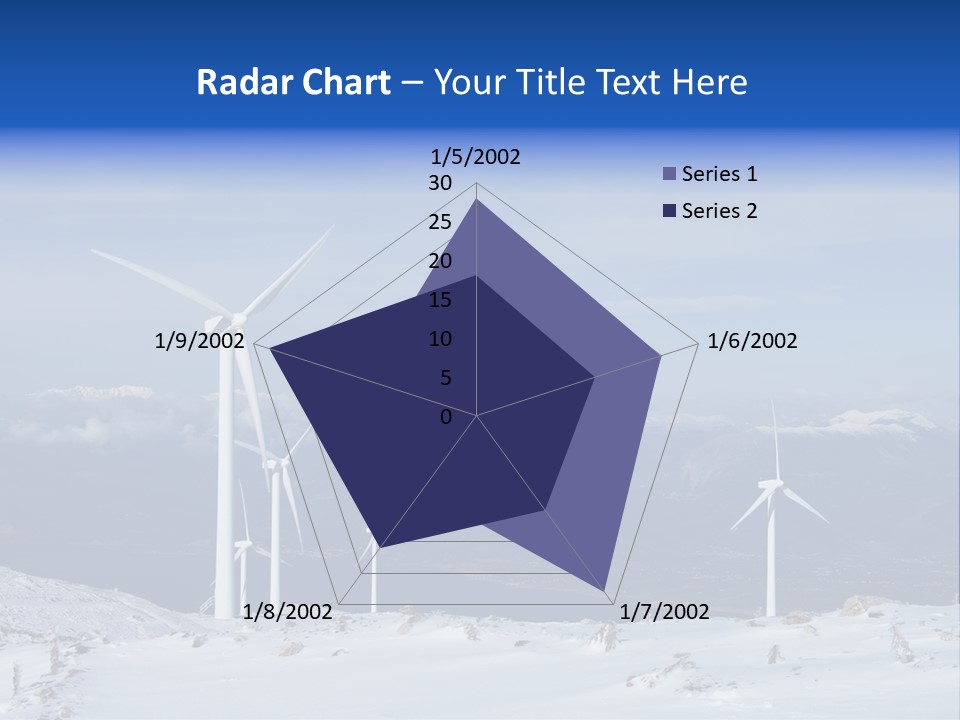 Windturbine Winter Windmill PowerPoint Template