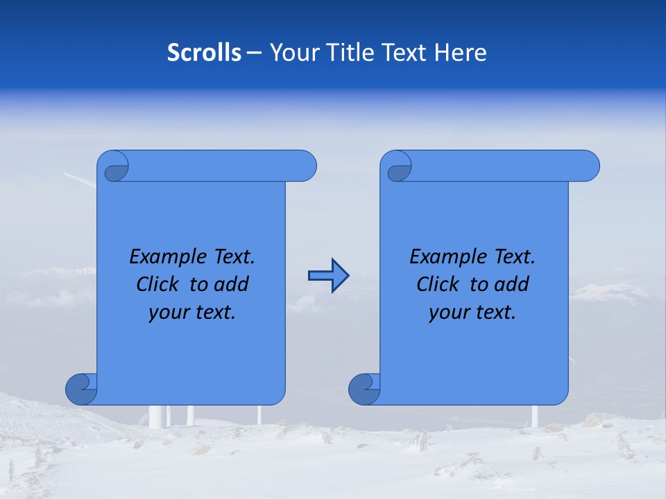 Windturbine Winter Windmill PowerPoint Template