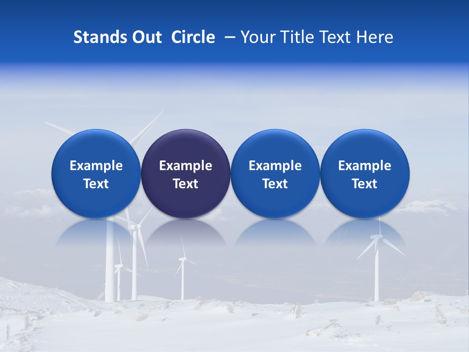 Windturbine Winter Windmill PowerPoint Template