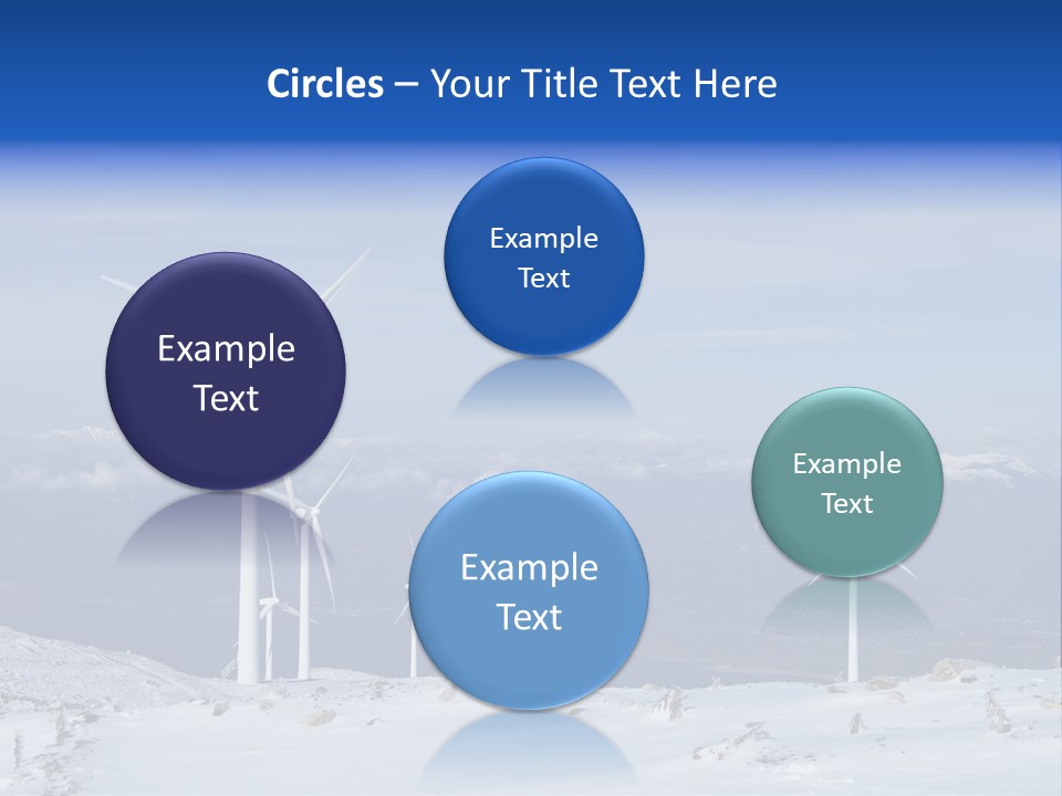 Windturbine Winter Windmill PowerPoint Template