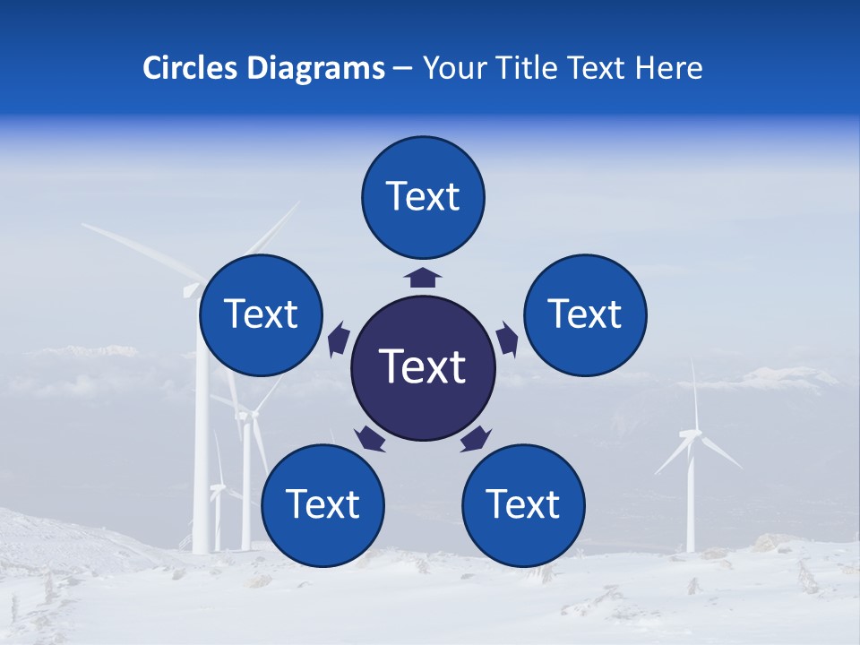 Windturbine Winter Windmill PowerPoint Template