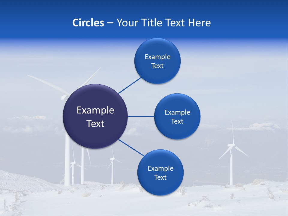 Windturbine Winter Windmill PowerPoint Template
