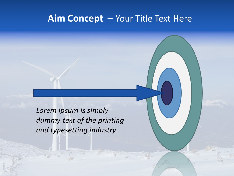 Windturbine Winter Windmill PowerPoint Template