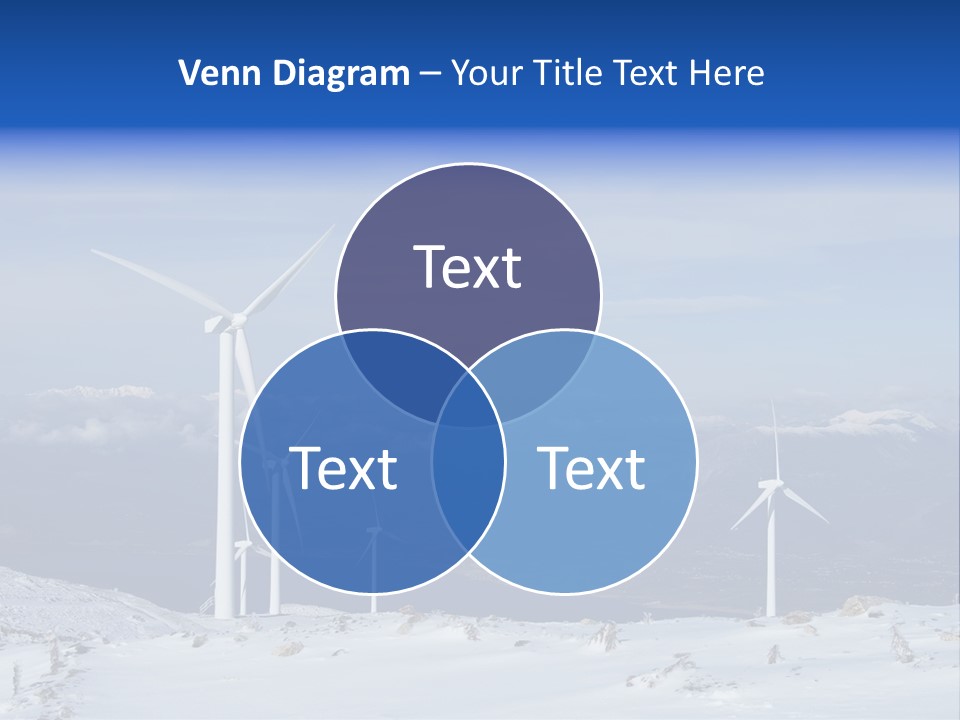 Windturbine Winter Windmill PowerPoint Template
