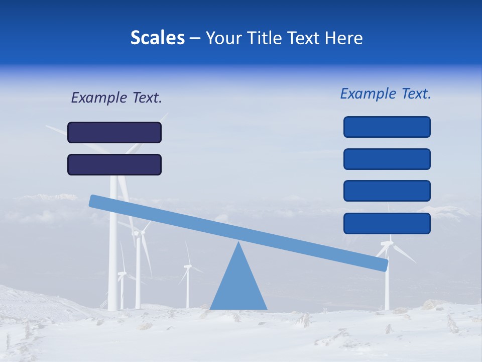 Windturbine Winter Windmill PowerPoint Template