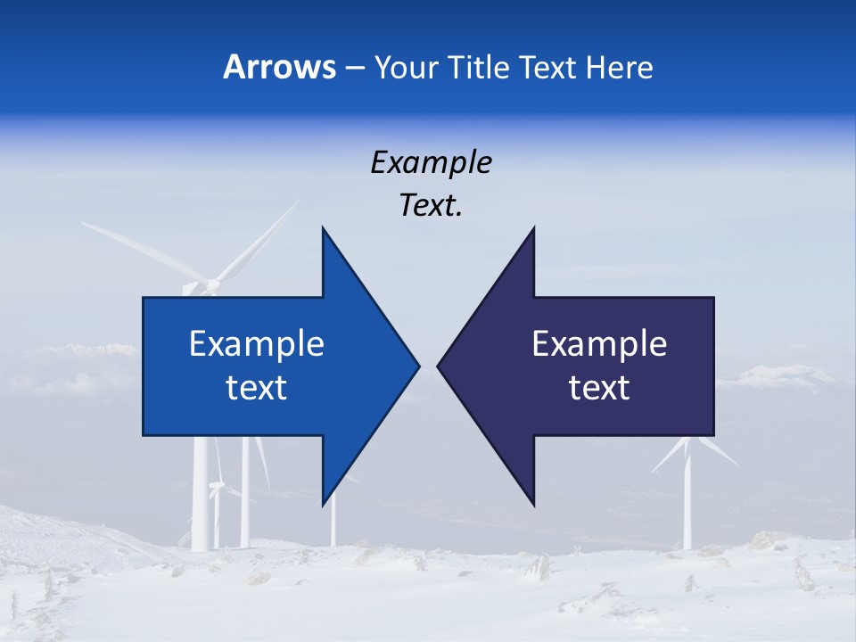 Windturbine Winter Windmill PowerPoint Template