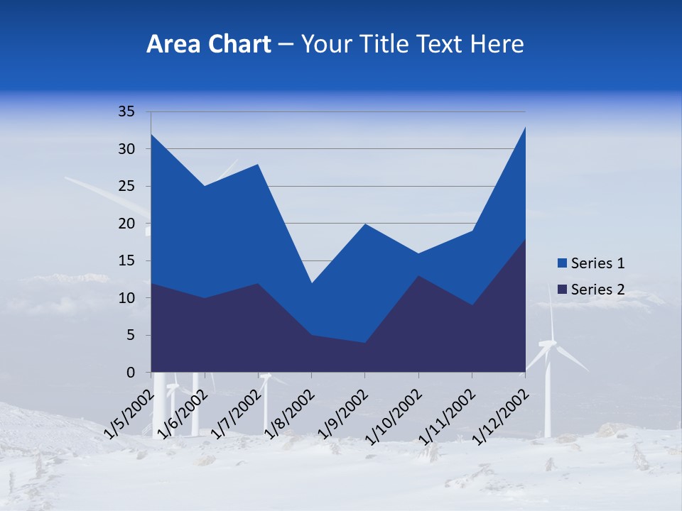 Windturbine Winter Windmill PowerPoint Template