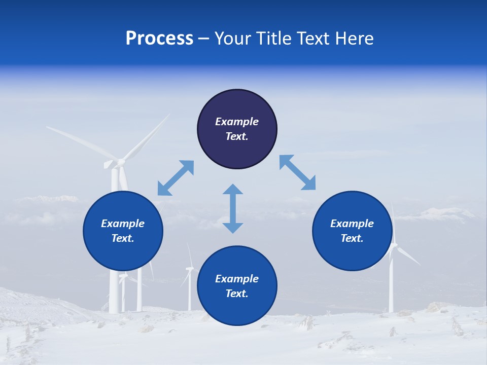 Windturbine Winter Windmill PowerPoint Template