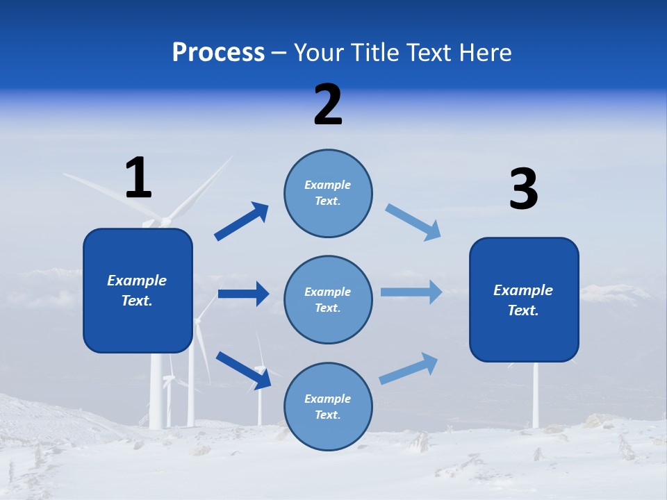 Windturbine Winter Windmill PowerPoint Template
