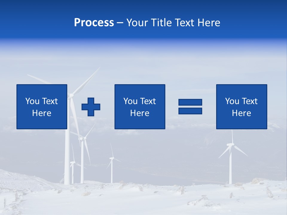 Windturbine Winter Windmill PowerPoint Template