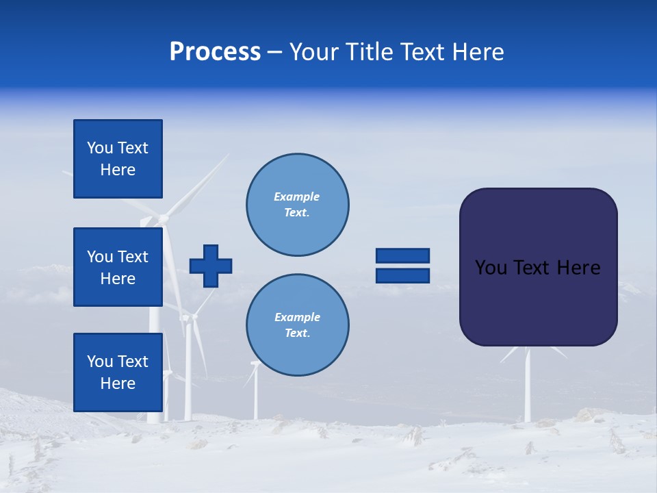 Windturbine Winter Windmill PowerPoint Template