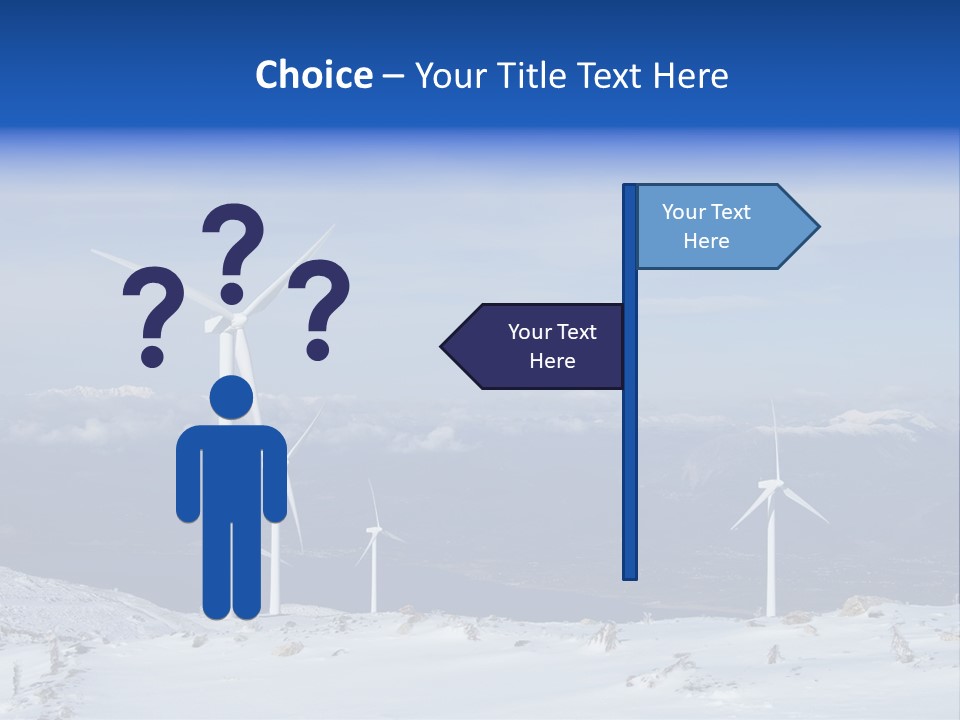 Windturbine Winter Windmill PowerPoint Template