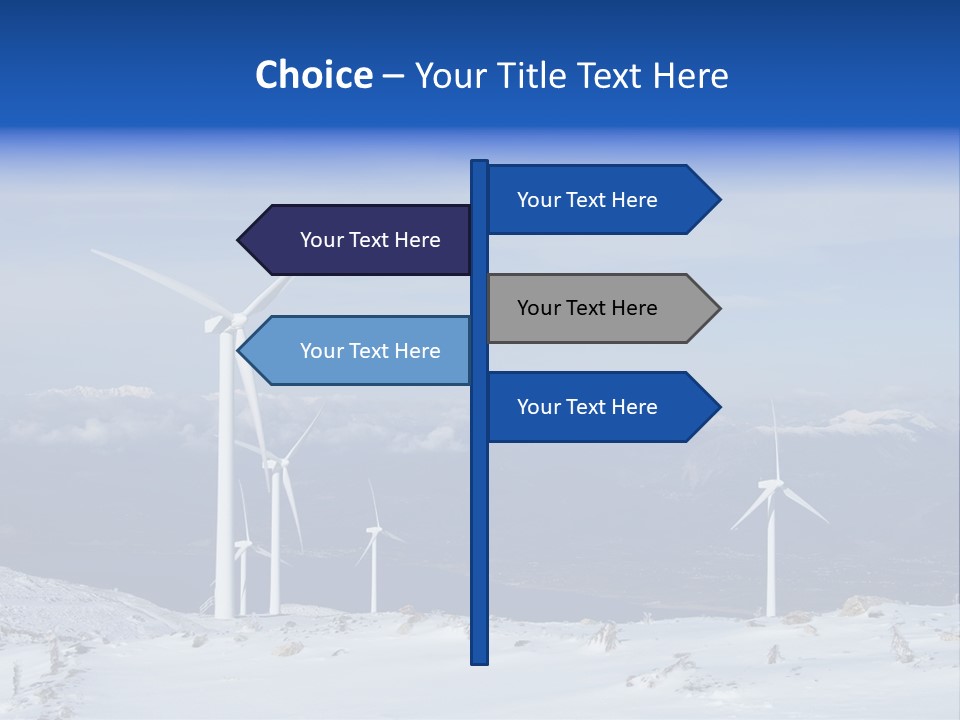 Windturbine Winter Windmill PowerPoint Template