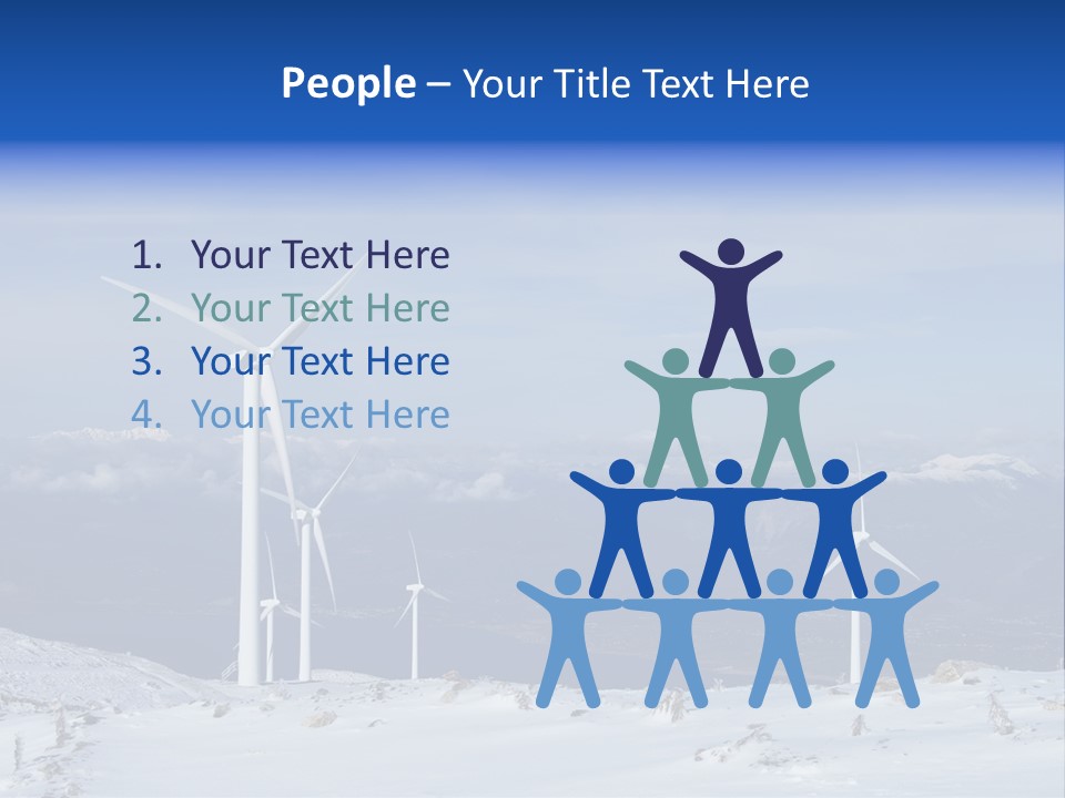 Windturbine Winter Windmill PowerPoint Template