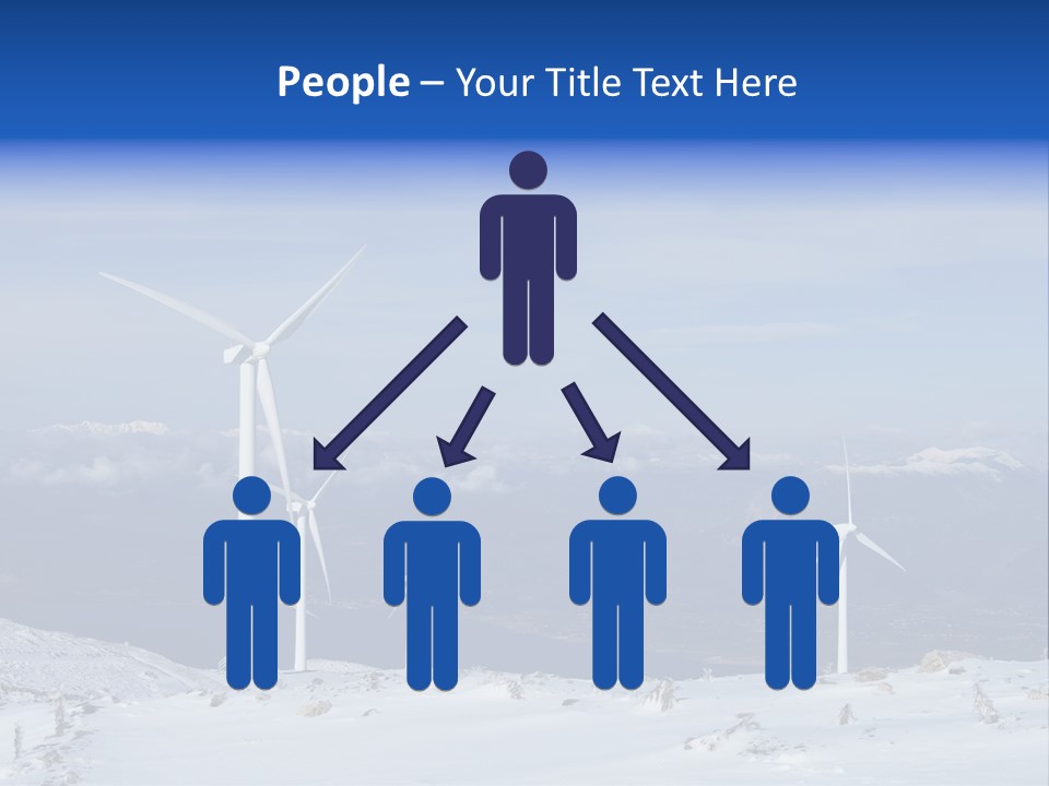 Windturbine Winter Windmill PowerPoint Template