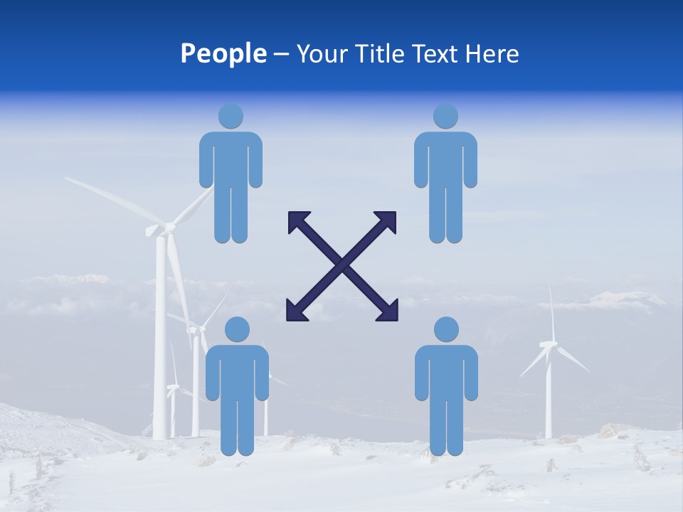 Windturbine Winter Windmill PowerPoint Template
