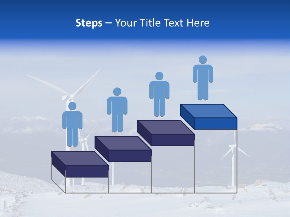 Windturbine Winter Windmill PowerPoint Template
