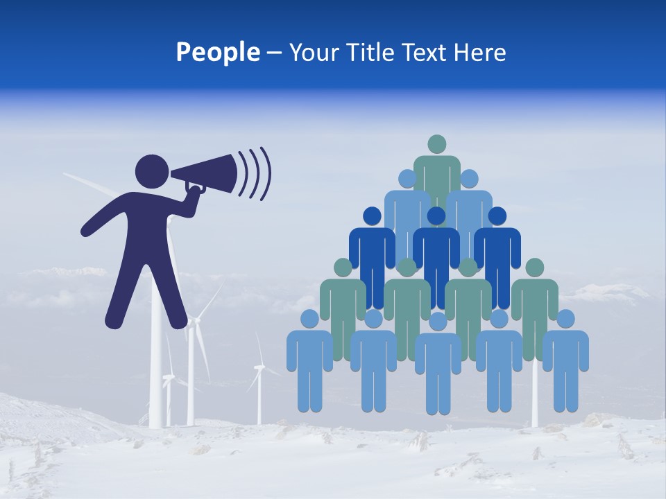 Windturbine Winter Windmill PowerPoint Template