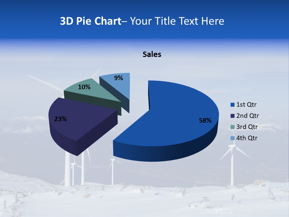 Windturbine Winter Windmill PowerPoint Template