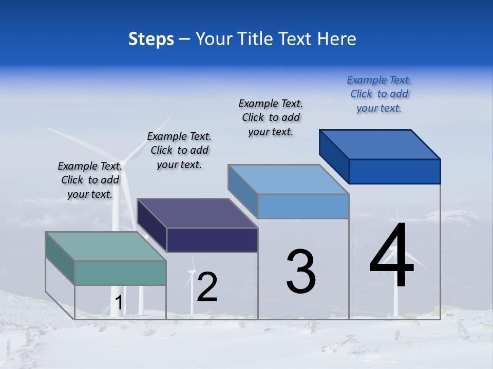 Windturbine Winter Windmill PowerPoint Template