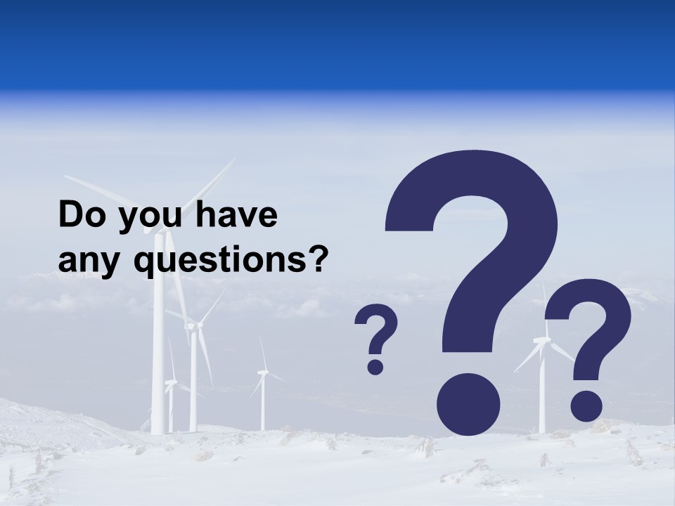 Windturbine Winter Windmill PowerPoint Template