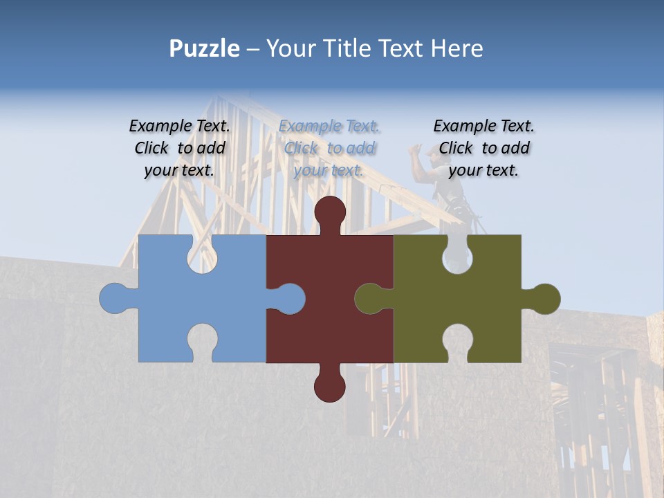 A Man Working On A Roof Of A House PowerPoint Template