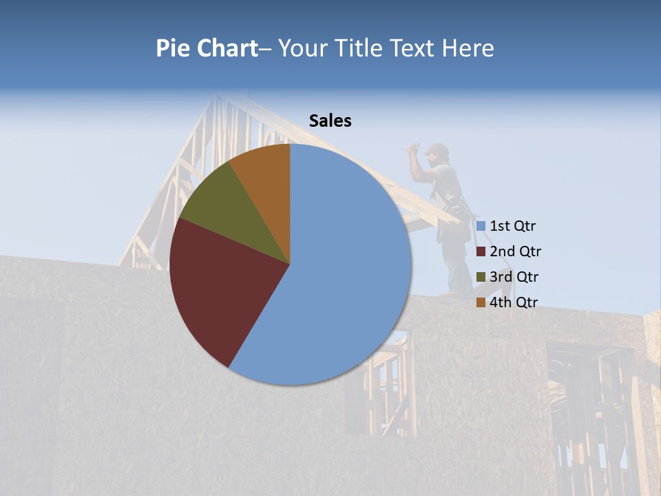 A Man Working On A Roof Of A House PowerPoint Template
