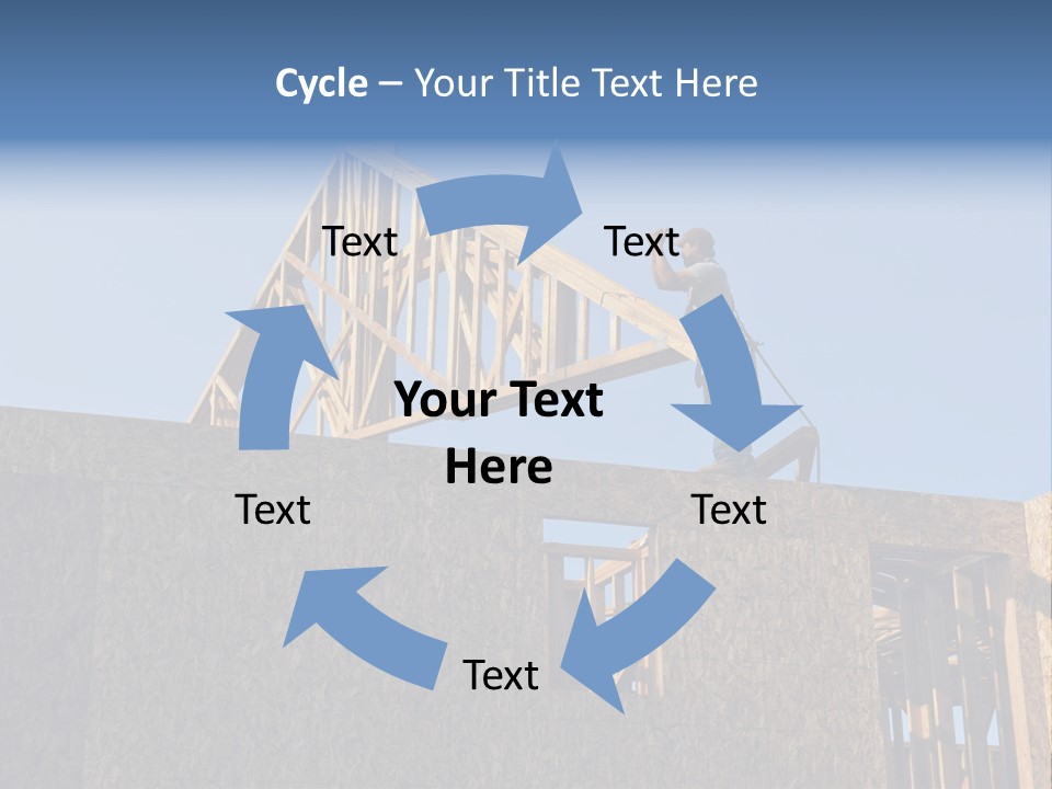 A Man Working On A Roof Of A House PowerPoint Template