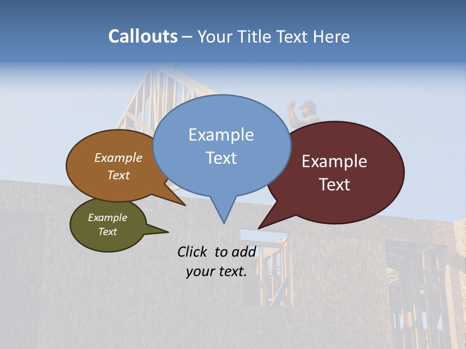 A Man Working On A Roof Of A House PowerPoint Template