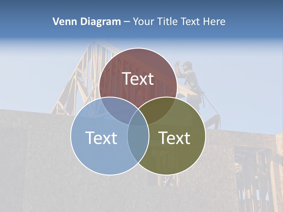 A Man Working On A Roof Of A House PowerPoint Template