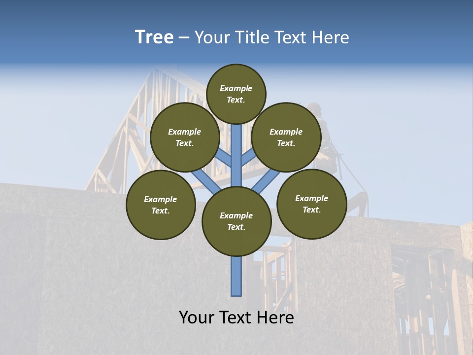 A Man Working On A Roof Of A House PowerPoint Template