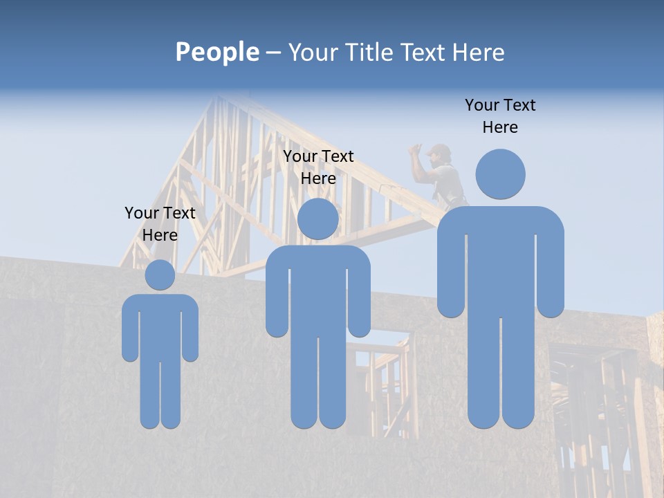 A Man Working On A Roof Of A House PowerPoint Template