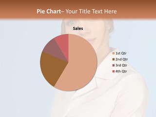 A Woman In A Chef's Hat Is Holding Out Her Hand PowerPoint Template