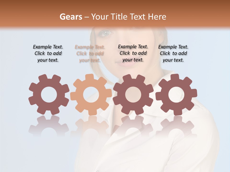 A Woman In A Chef's Hat Is Holding Out Her Hand PowerPoint Template