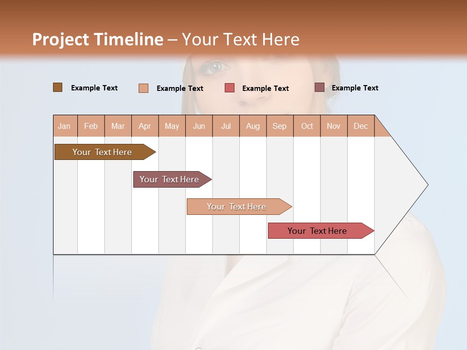 A Woman In A Chef's Hat Is Holding Out Her Hand PowerPoint Template