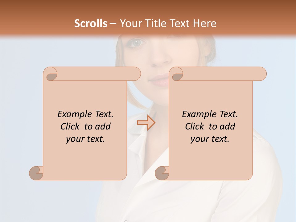 A Woman In A Chef's Hat Is Holding Out Her Hand PowerPoint Template