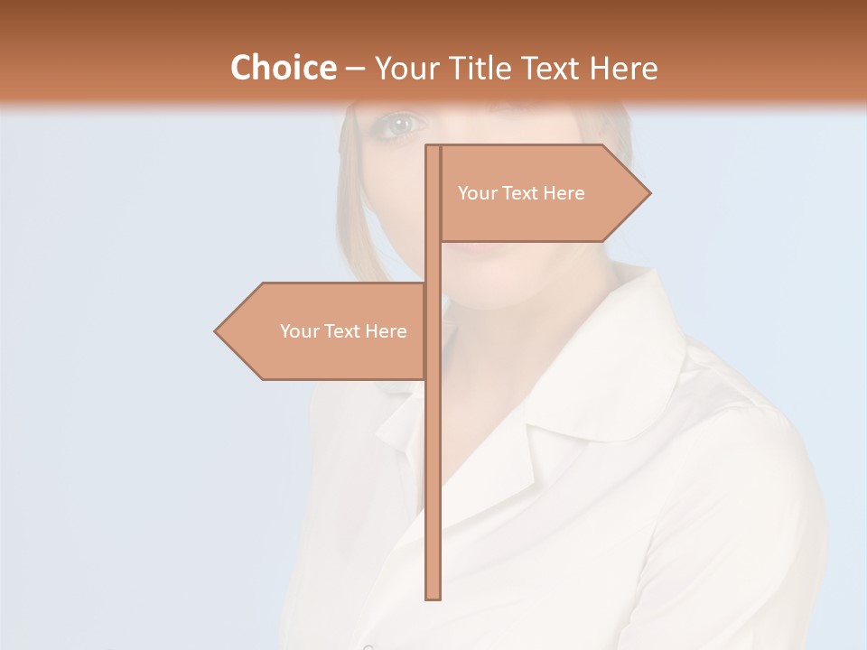 A Woman In A Chef's Hat Is Holding Out Her Hand PowerPoint Template