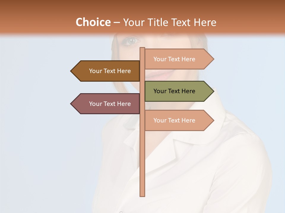 A Woman In A Chef's Hat Is Holding Out Her Hand PowerPoint Template